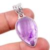 Natural Cacoxenite Gemstone Handmade 925 Solid Sterling Silver Pendant 1.5" T5f11