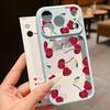 Чехол с принтом вишневых бантиков для iPhone 17 Pro Max Гибридный TPU+PC Прозрачная задняя жесткая крышка для iPhone 16 15 14 13 Pro Max
