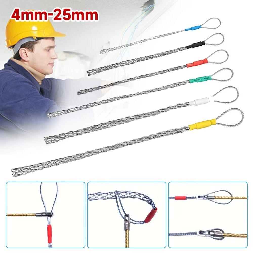 Anti-Slip Design Wire Grips Steel Mesh Pipe Conduit Puller Lassos Cable Puller  Electrician Tools