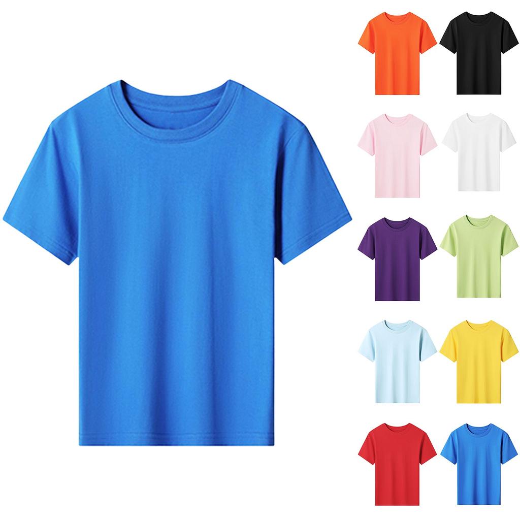 Детская футболка, свободный повседневный свитер с круглым вырезом и принтом, короткий рукав, футболка, топ