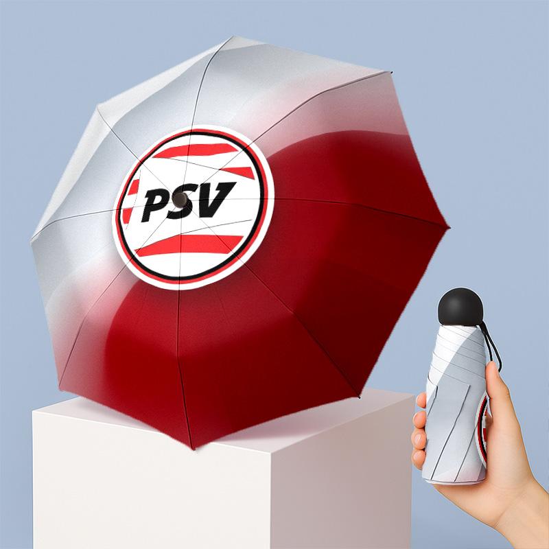 Мини 5-складной карманный зонт PSV Eindhoven FC Компактный легкий защита от УФ дождя и солнца Зонт Портативный дорожный зонт