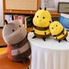 Милая маленькая плюшевая игрушка-пчелка, креативное превращение в божью коровку, мультяшная кукла, настольное украшение, тряпичная кукла