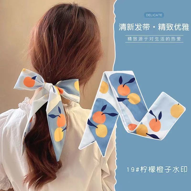 Шелковый шарф Qiandongge, повязка на голову в стиле ретро, завязанный хвост, бант, лента, повязка на голову, повязка на голову Mori Series