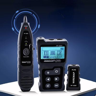 ЖК-дисплей Измерение длины Трекер NF-8209 Кабель POE Проверка проводов Тестовый сетевой инструмент Сканирование кабеля Тестер схемы разводки