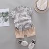Summer Boys' Infant Casual Two-Piece Outfit - Trendy Short-Sleeve Shirt and Suit