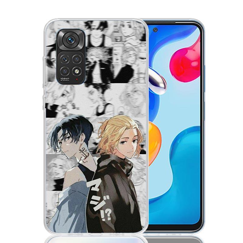 Чехол для телефона с рисунком Аниме Токио Мстители для Xiaomi Redmi Note 15 14 13 12S 12 Pro Plus 11S 11E 11 11T 10S 10 Арт Мягкий чехол с узором Красный