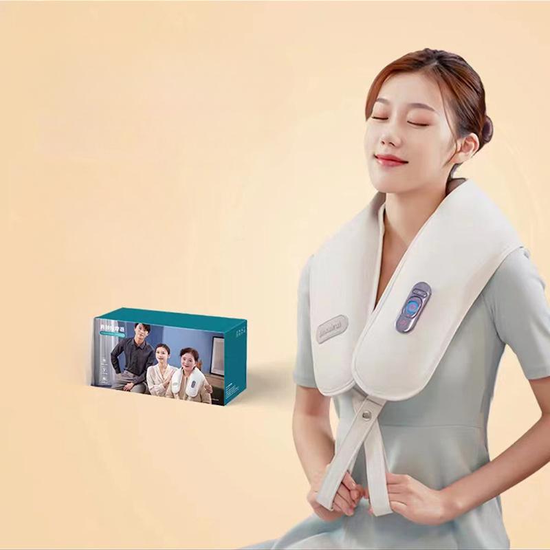 Массажер для шейной трапеции, горячий компресс для плеч, разминание и массаж, шаль для шеи, бытовой перезаряжаемый массажер для плеч и шеи