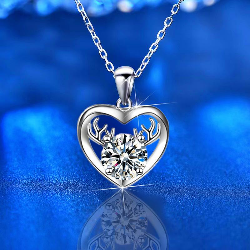 Подвеска в форме сердца из серебра 925 пробы, подарок на день рождения для девушки, цепочка в форме сердца для возлюбленной из стерлингового серебра, женская легкая роскошная цепочка на ключицу