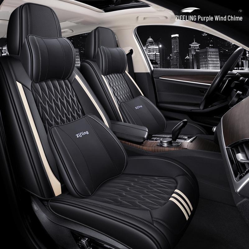 Кожаный чехол на сиденье Purple Wind Bell Four Seasons для MG MG5 HS Boyue PRO Geometry C