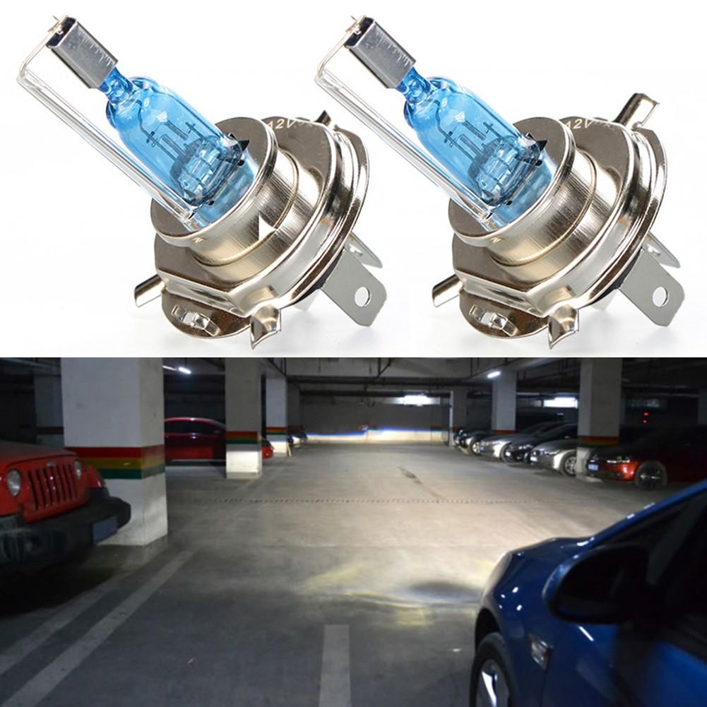 12V/H4 Headlight Bulb Super Bright 55W Dual Low-Beam Bulbs Xenon White