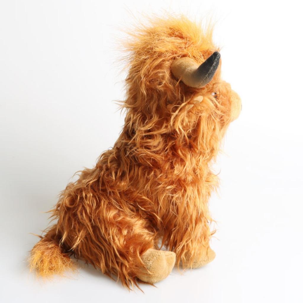 Fluffy Highland Cow Plush Toy Long Hair Scottish Stuffed Animals Kawaii Farm Animal Plushie Soft Squishy Gift For Kids Farm Deco
