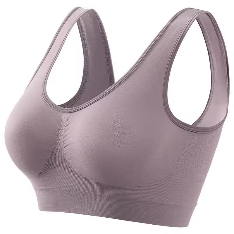 1pcs Women Sports Bra Large Size No Steel Ring Seamless Underwear Removable Chest Pad Runing Sport Yoga Vest Bras