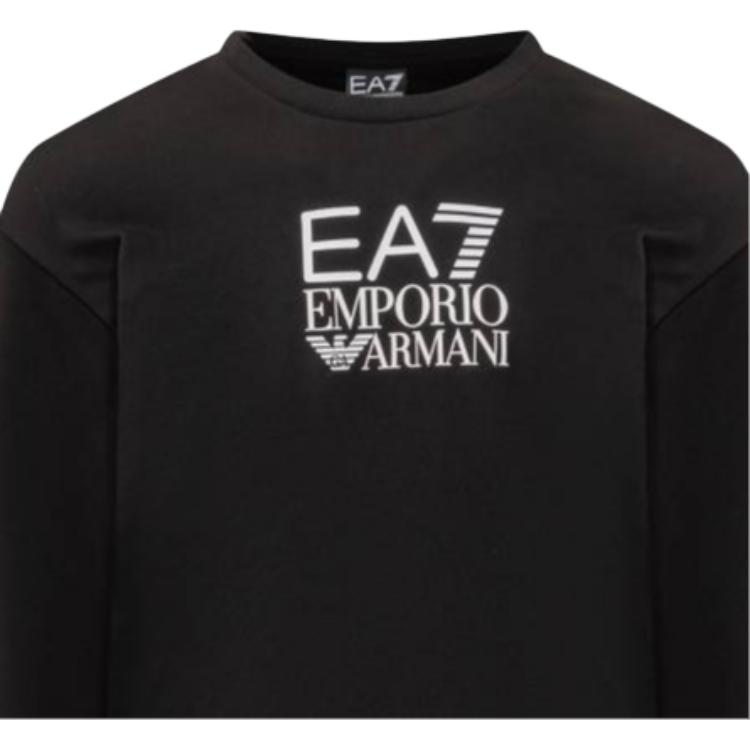 Emporio Armani Свитшот мужской с принтом логотипа, с круглым вырезом, длинным рукавом, черный 6DTM11-TJZCZ-0200