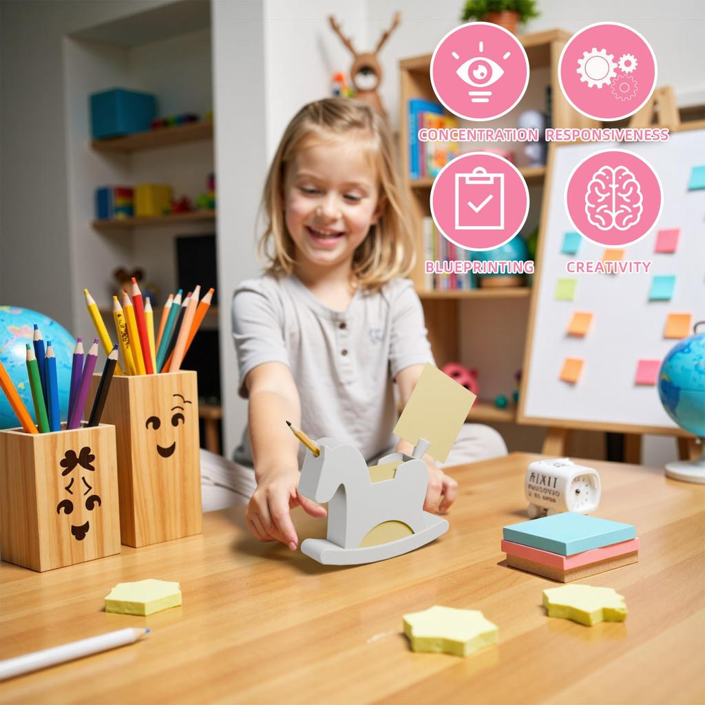 Horse Sticky Note Holder Cute Post It Note Dispenser Memo Dispenser Pen Holder Sticky Note Dispenser Post It Note Holder Notepad Holder for Desk