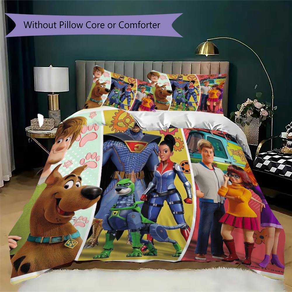 Halloween fantasy comedy adventure cartoon movie Scooby-Doo provides comfortable bedding covers and pillowcases for home use (without core) K8