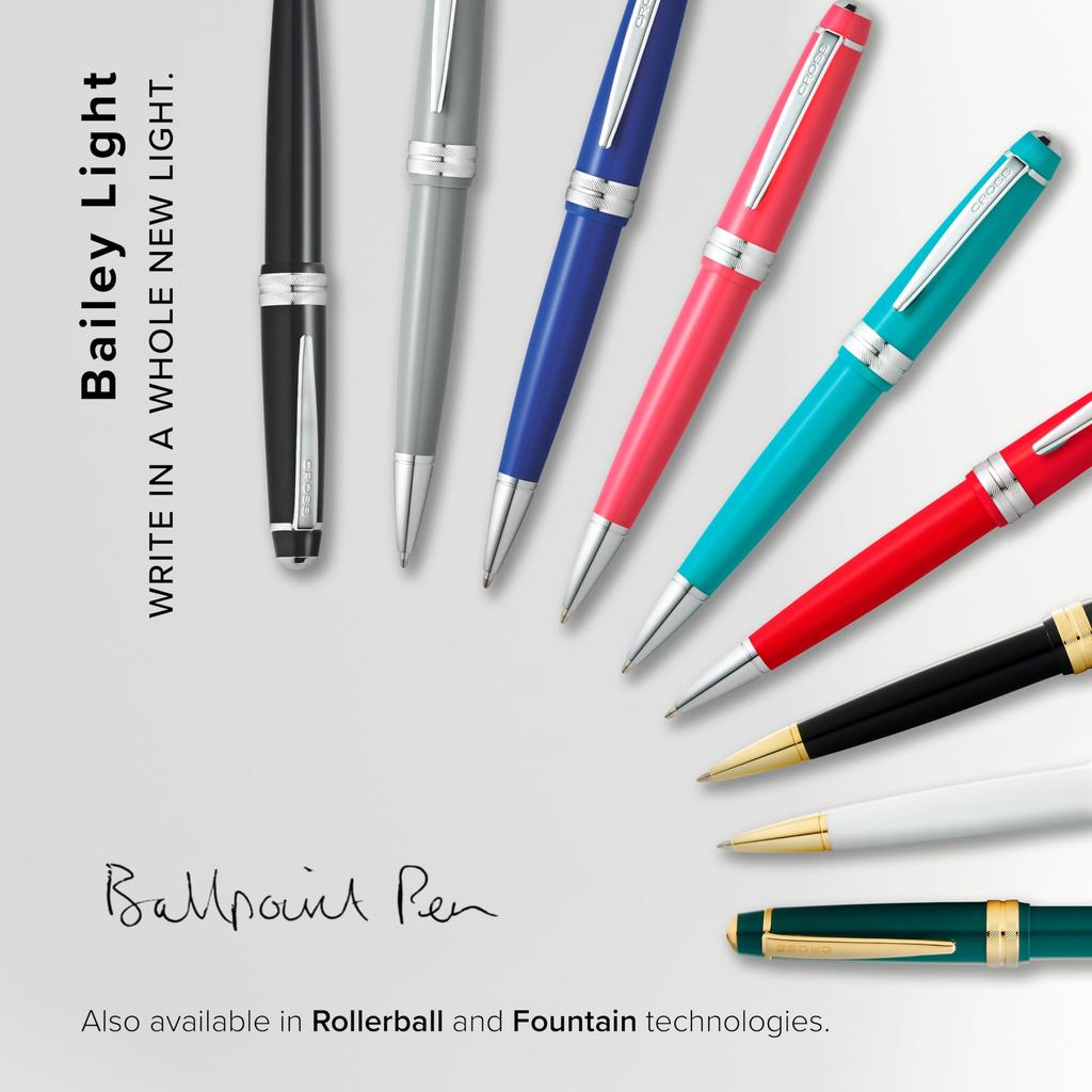 Шариковая ручка Cross Bailey Light White, оригинальный импортный продукт на масляной основе NAT0742-2