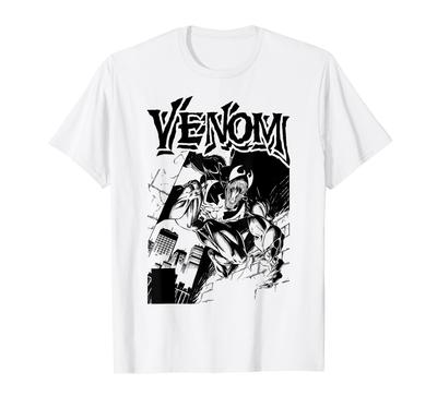 Marvel Venom Уличная обложка Комикс Иллюстрация Графическая футболка