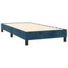 Box Spring Bed with Mattress Dark Blue 80x200 cm Velvet