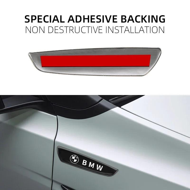 Металлическая наклейка на крыло автомобиля, металлическая противоударная полоса на дверь автомобиля для BMW Performance X1 X3 X5 E90 E91 E92 E60 E84