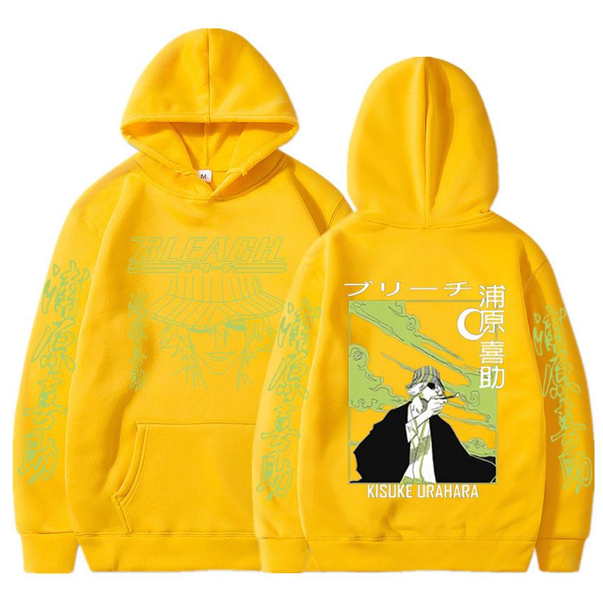 Толстовка с капюшоном в стиле японского аниме Bleach Urahara Kisuke, забавная толстовка Kurosaki Ichigo, мужские повседневные толстовки большого размера, уличная одежда Harajuku