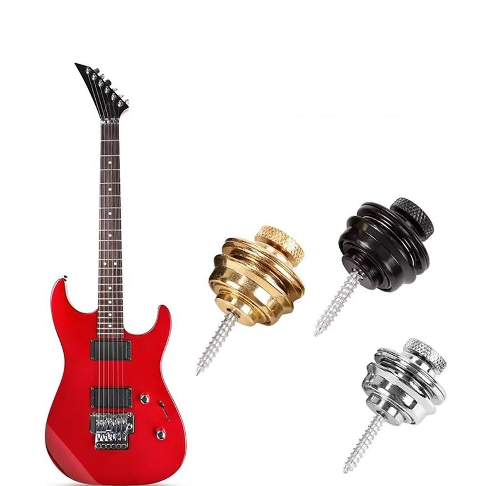 Для Акустического Электрического Бас-ремня Электрогитарный Стреплок Пуговица для Фиксации Гитарного Ремня