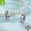 S925 Sterling Silver Retro Cross Silicone Positioning Bracelet Beads, Popular Silver Beads Loose Beads