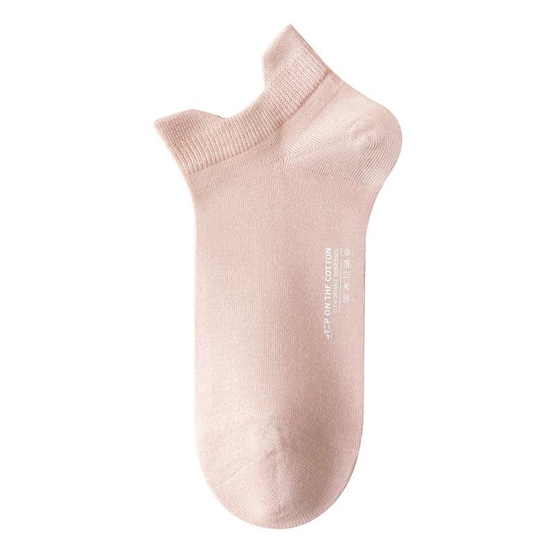 Women's Thin All-cotton Short Socks, Girls' Summer Heels Won't Fall Off, Anti-odor Pure Cotton Boat Socks, Women's Summer