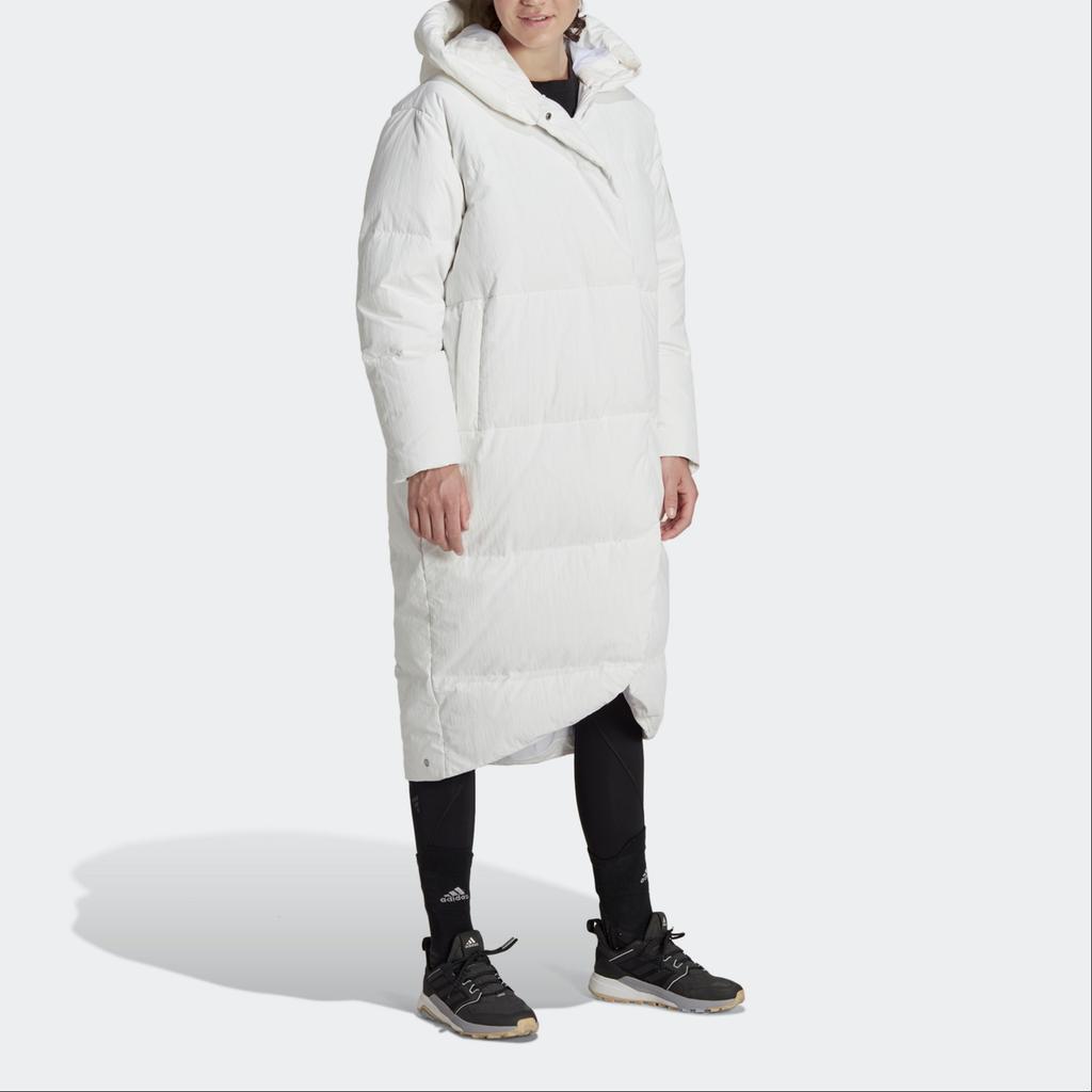 Adidas Down Jackets Women's White Hooded Thickened Other HN9939