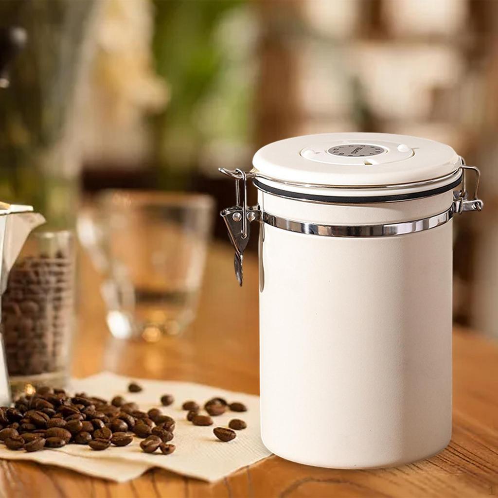 Coffee Bean Container Tea Sugar Canisters with Date Record Tool Airtight Storage Tank Household