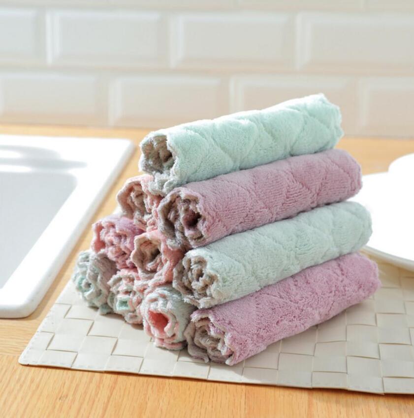 Мягкая тряпка для мытья посуды из микрофибры, кухонные супервпитывающие полотенца, бытовые новые чистящие средства