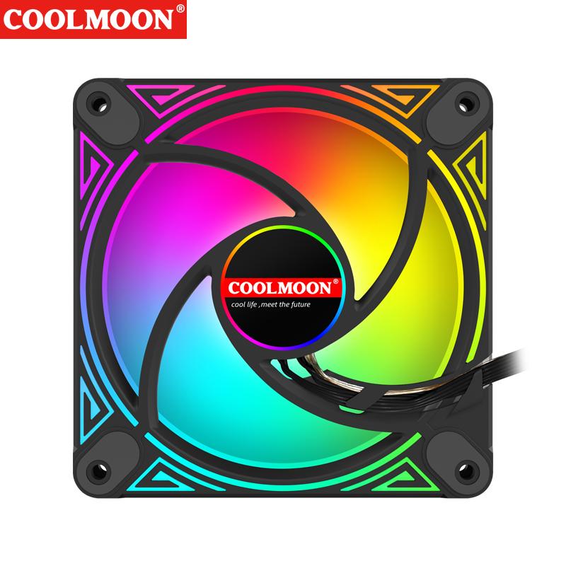 120-мм вентилятор охлаждения корпуса, 23 дБ, 30 светодиодов, светящийся, 5 В, 3-контактный ARGB для настольного компьютера