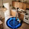 Viking Battle Axe,Round Area Rug,Carpet Rug for Living Room Bedroom Sofa Playroom Decor,Non-slip Floor Mat