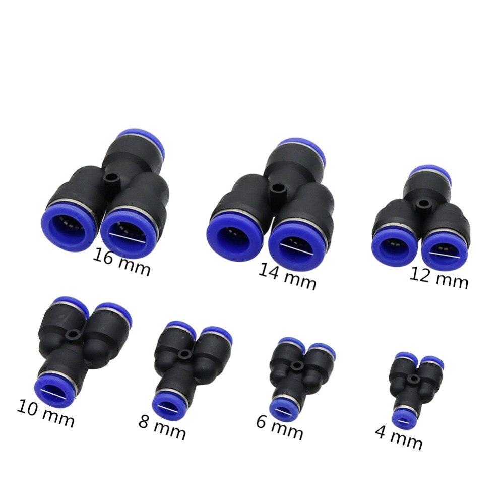 4/6/8/10/12/14/16mm Interface Slip-Lock Y Shape Quick Connector Garden Irrigation Water Pipe Coupling Pneumatic Pipe Fitting 5Pcs