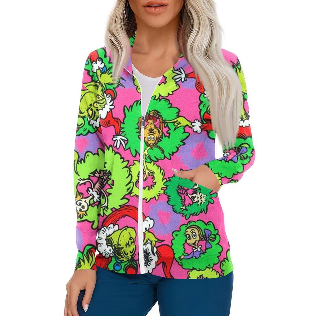 Женский однобортный защитный комбинезон с длинным рукавом и карманом, рабочий воротник-стойка, кардиган, куртка, топ