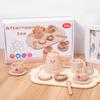 Simulation Play House Afternoon Tea Dessert Cake Bubble Teapot Cup Tea Set Wooden Toys Children's Breakfast Toys