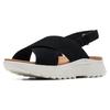 Clarks Двухслойные кожаные простые удобные модные сандалии Женские сандалии Черные 261719484