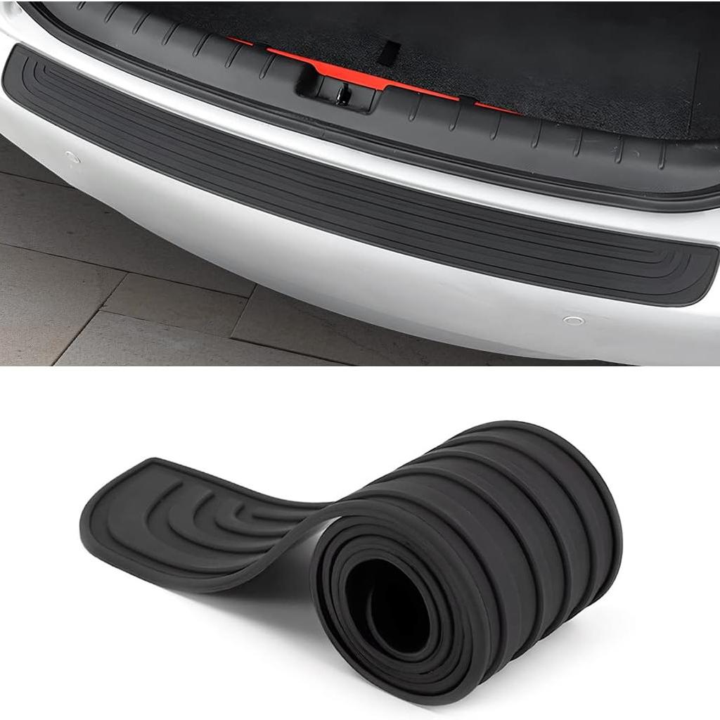 1pcs Car Rear Bumper Protector,anti-scratch and Anti-skid Trunk Door Entry Cover,luggage Compartment Spare Protection Strip,auto Parts Universal