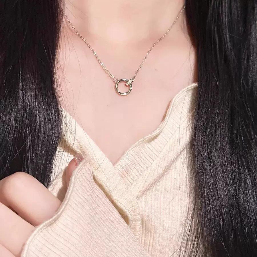 Женское летнее роскошное ожерелье из титановой стали - Дизайн высокого класса, кулон на ключицу