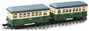 Пассажирский вагон Tsugawa Yoko N Gauge Choshi Electric Railway Huff 1 и Hough 2, комплект, конец 1950-х годов, характеристики, кузов, зеленый с кремовым, модель пассажирского вагона