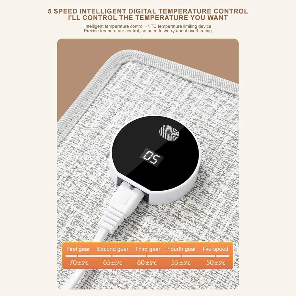 HOMZY Бесшумные складные гетры Pro - Электрическая грелка для ног под стол с термостатом и автоматическим отключением для офиса, дома, таймер