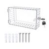 Thermostat Lock Box With Key, Thermostat Cover With Lock, Wall Mounted Acrylic Clear Thermostat Guards With Safety Lock