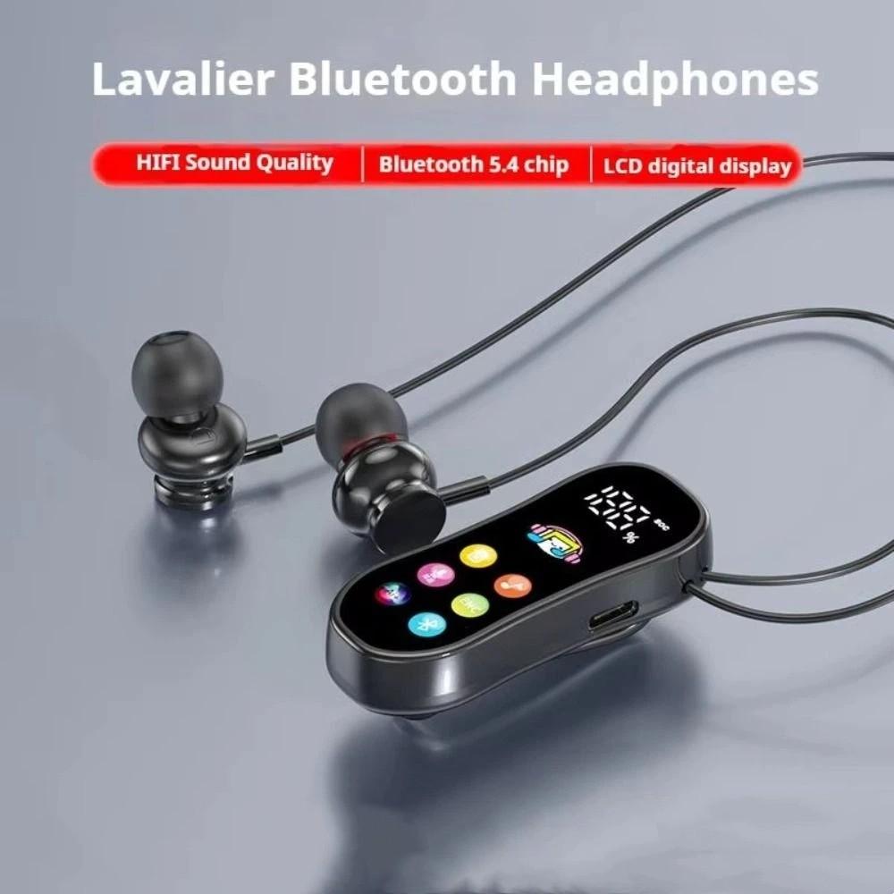 Card Insertion Bluetooth Headset LED Screen Wireless Headphones Support SD Card