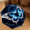 1PC Butterfly Night Automatic Open/Close Umbrella with Windproof, 8-Rib Sturdy Canopy, Durable Ribs, Fashionable Design, Outdoor Accessory, Fun Prin,