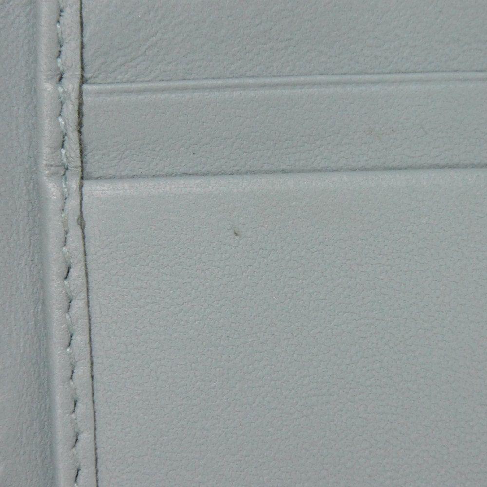 Подержанный кошелек Caro Scarlet (S5032UWHC_M81B) 7941 Текущий логотип CD Вышитый двустворчатый Cannage Небесно-голубой (10656) из Японии