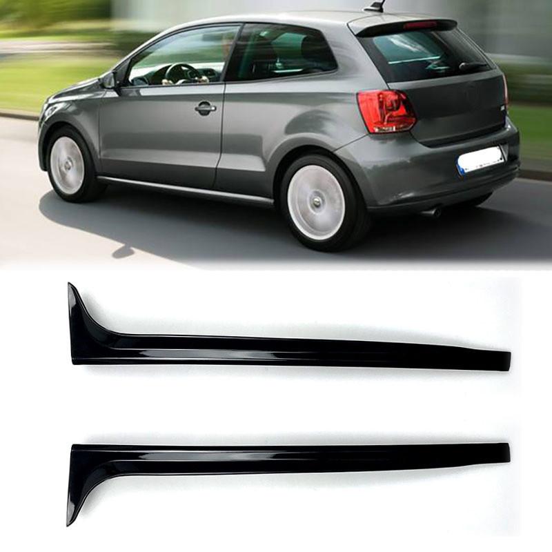 1 пара глянцевых черных спойлеров на заднее стекло автомобиля для VW Polo MK5 6R 6C 2011-2017