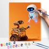 Disney Wall E And Eve Oil Paint Digital Painting Art Kit FillIn Painting Home Decor