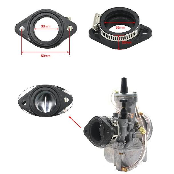 ZSDTRP For 21 24 26 28 30 32 34mm For OKO KEIHI PWK KOSO VM24 PE28/30 Carburetor Pit Dirt Bike Rubber Adapter Inlet Intake Pipe