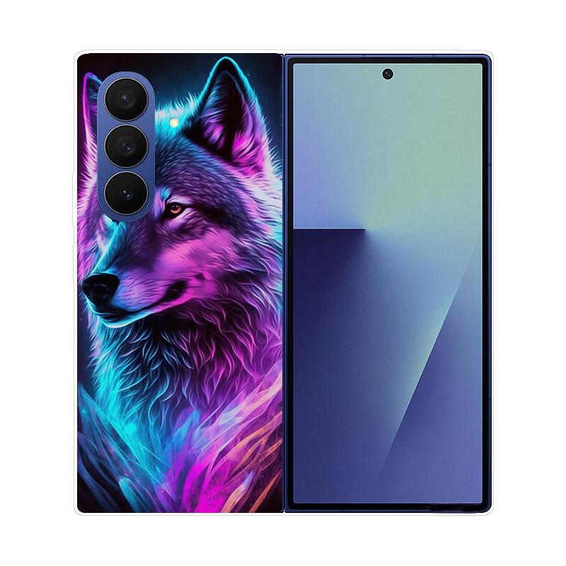 Для Samsung Galaxy Z Fold 7 6 5 4 3 2 Чехол Прозрачная Защитная Задняя Крышка Жесткий ПК Корпус Для Samsung Z Fold7 Fold6 Fold5 Чехол