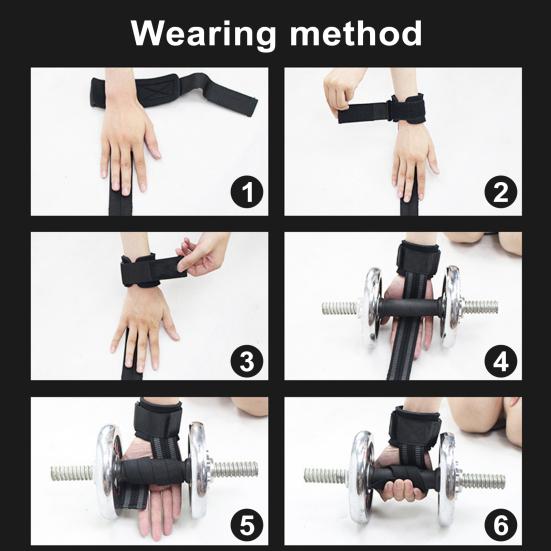 2Pcs Weightlifting Pressure Wrist Guard Strap Adjustable Hard Pull Lifting Wrist Strap Grips Band Strength Training Deadlift Grip