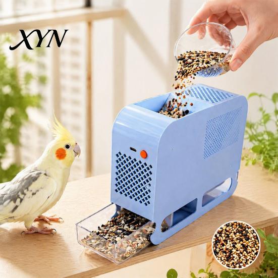 Bird Cage Feeding Accessories Electric Birdseed Shell Separator, Feed Blowing Machine, Dehuller Machine Automatic Millet Husk Remover Separator